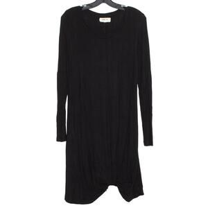 Porridge Womens Dress T Shirt Long Sleeve Knee Length Little Black Size XS FT